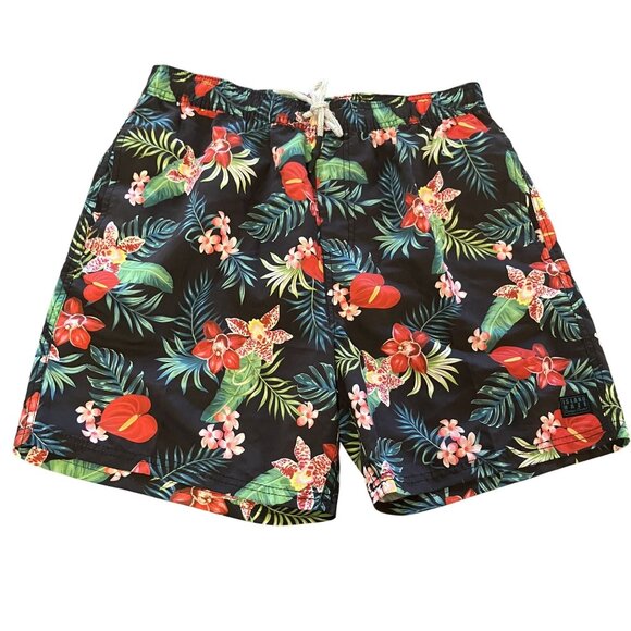 Islandhaze Mens Vintage Coastal Floral Swim Shorts Size 36/XL Polyester & Nylon - Picture 1 of 4